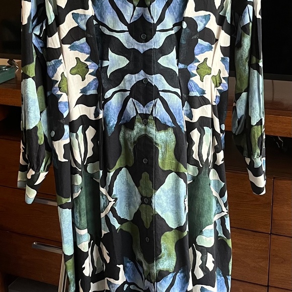 Cotton/linen dress L NWOT - Picture 9 of 11